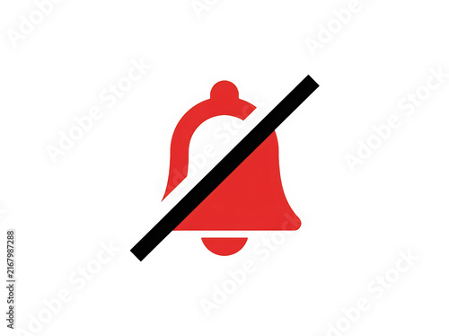 Red bell icon with crossed out line