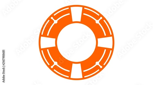 Life ring buoy icon for emergency water rescue and maritime safety compliance.