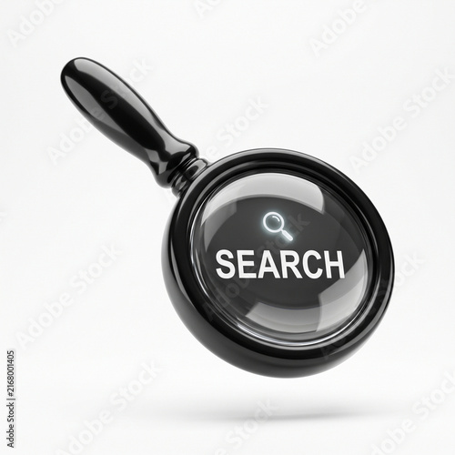 Black magnifying glass search icon