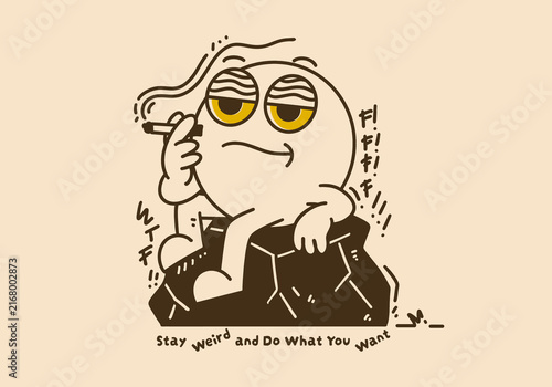 Stay Weird And Do What You Want Retro Cartoon