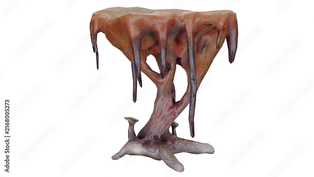 Fototapeta premium 3d rendering organic table design with unique structure and shape