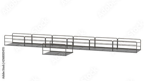 3d rendering bridge metal