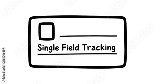 Obraz na płótnie Single Field Tracking Label Design.