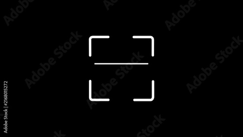 QR Scanning Verification icon. Seamless looping animation, Futuristic barcode quick-response code scanning Bar. 