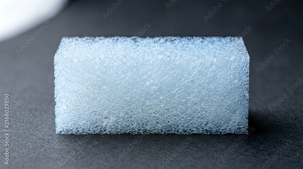 Obraz premium A sample of high-tech aerogel used for thermal insulation in energy-efficient buildings.