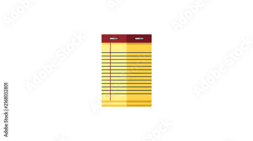 Yellow Legal Notepad Paper Icon