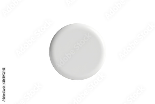 Simple white circular object against a plain background