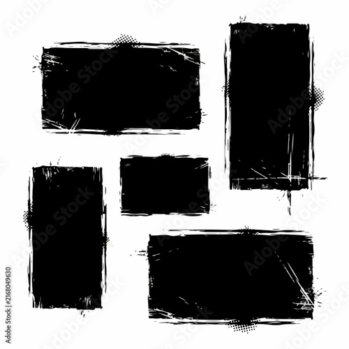 Modern Distressed Borders In Professional Vector Illustration Format