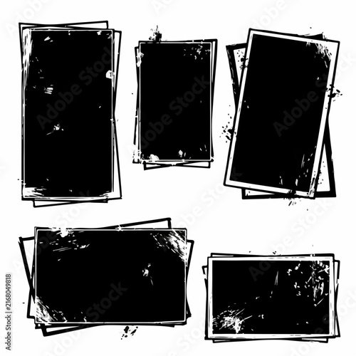 Professional Grunge Border Bundle In Vector Illustration Style