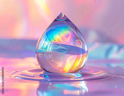 water drop on purple background