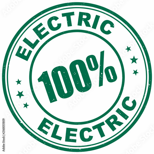 Electric Power Certification Seal with One Hundred Percent Rating