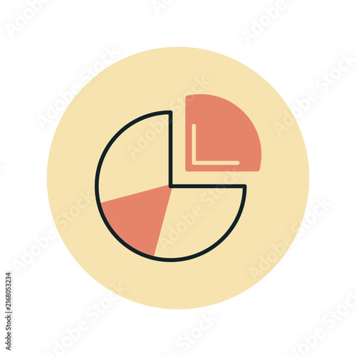 Minimalist Pie Chart Icon for Business Analytics