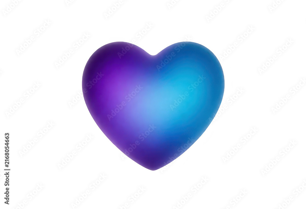 Fototapeta premium Gradient Heart Transparent Background