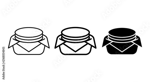 Jar Icons, Preserves Vector Set, Food Container Graphics, Kitchen Storage Elements