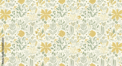 Seamless colorful flower design vintage vector eps