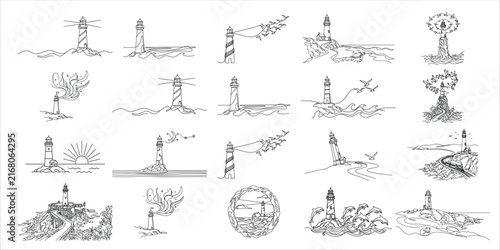 Hand Drawn Collection of Creative Illustrations on Paper, Set of Artistic Sketches and Doodle Elements for Handmade Design and Decoration