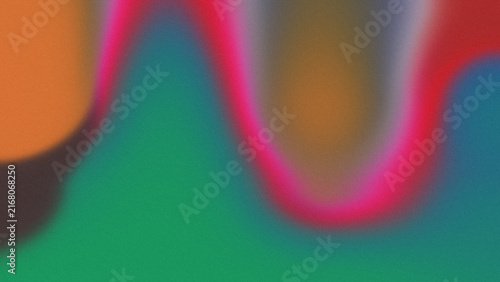 Fotografía Abstract Blend of Hues: A vibrant, abstract composition featuring a fluid interplay of warm and cool colors, creating a visually dynamic and emotive texture