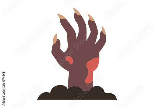 Obraz na plátně Mano de zombi saliendo de la tierra