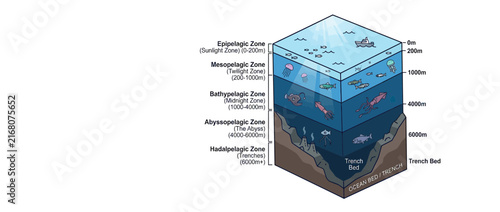 Ocean Depths Zones Diagram