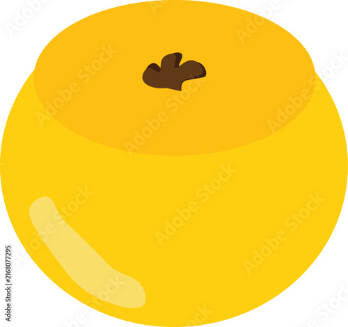 Single nastar pineapple tart cookie with clove topping vector illustration isolated on white background
