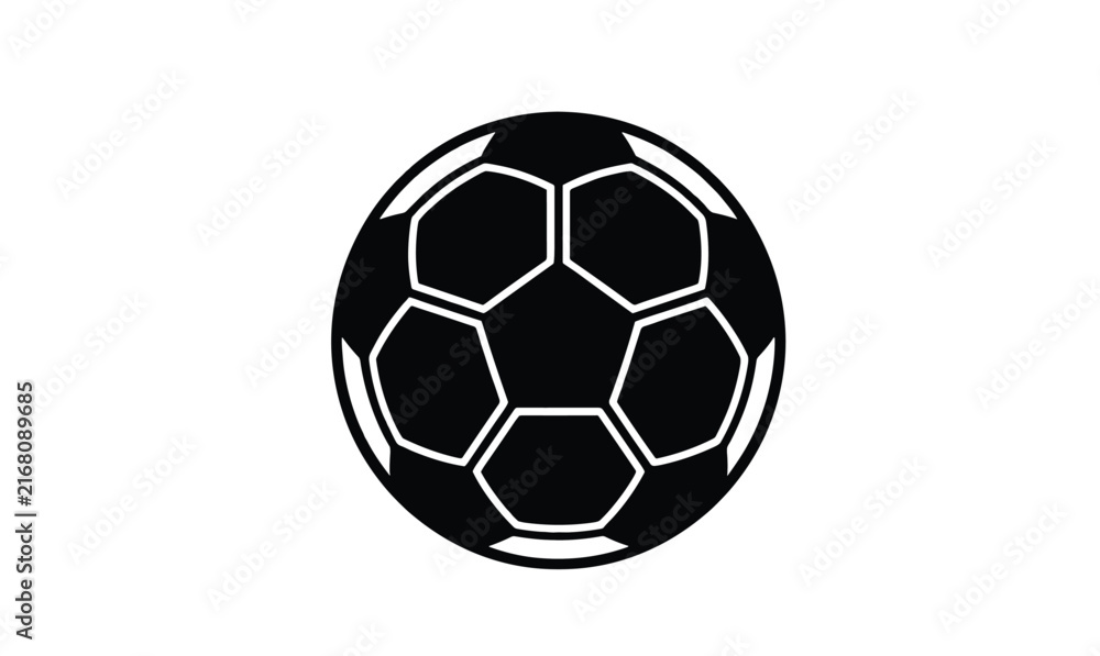 Fototapeta premium Soccer ball icon, simple black style