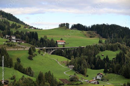 Landscape at the Brenner Pass-The Brenner Pass, or Brenner for short, is a border pass in the Eastern Alps between the Austrian federal state of Tyrol and the Italian autonomous province of Bolzano-So