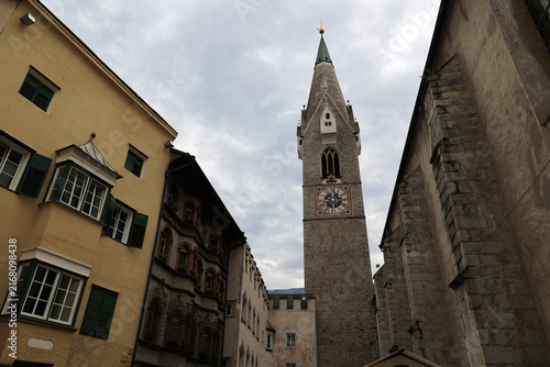 Church tower- White Tower- of the parish church of St. Michael in Brixen, South Tyrol, Italy
