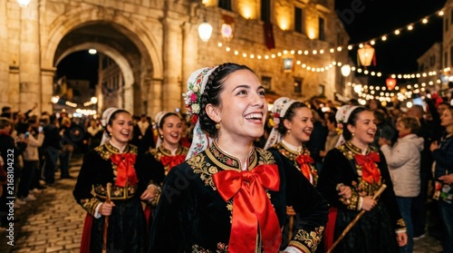 Women in traditional Hispanic festival attire ,Hispanic Heritage Celebration Month, Latino Ctivalultural Festival, Cinco de Mayo, Día de los Muertos, Carnaval, Inti Raymi