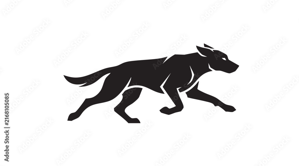 Fototapeta premium Horse Silhouette Isolated on White Background, Elegant Wild Stallion Animal Profile for Nature, Wildlife, Equestrian and Minimalist Design Concepts