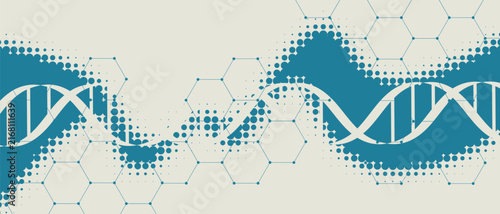 Dna science stock background, neural pathways, molecular strands