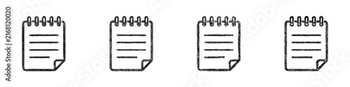 Принти на полотні Sketch notepad icon design set