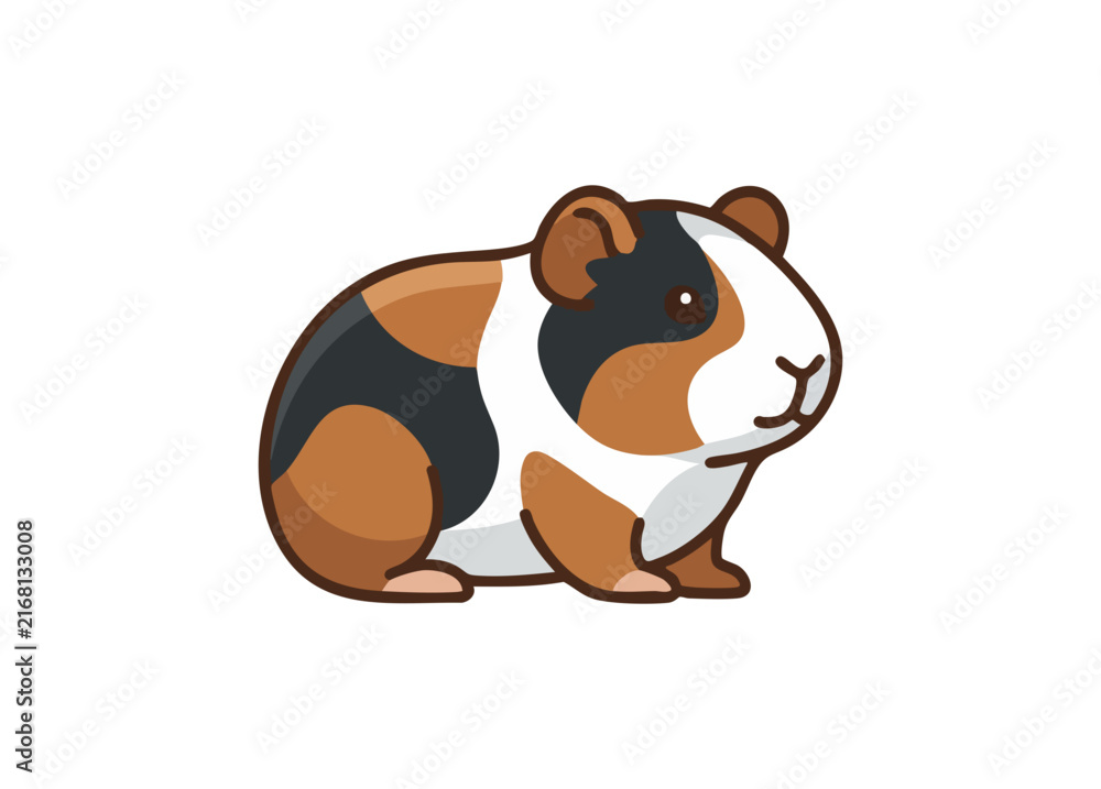 Fototapeta premium Cute rodent pet animal cartoon style isolated illustration