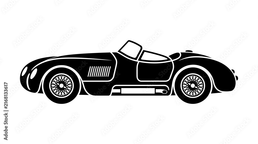 Fototapeta premium Classic Car Editable Vector Design