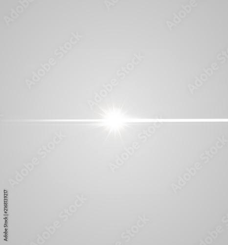 Obraz na płótnie Bright white light burst with soft rays emanating from the center against a smoo