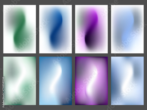 Modern geometric poster backgrounds with gradient forms dimensional layers and transitions for striking designs | Templates are suitable for social media graphics flyers banners and covers