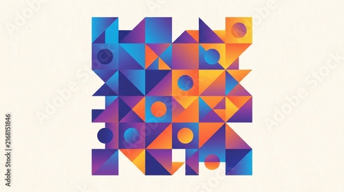 Abstract square pattern geometric