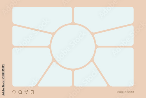 Social media collage layout template