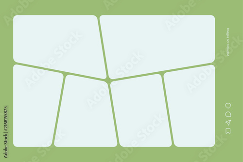 Social media collage layout template