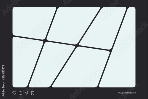 Social media collage layout template