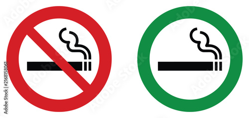 No smoking no vaping sign showing prohibited cigarette and vape symbols with designated smoking area for regulation