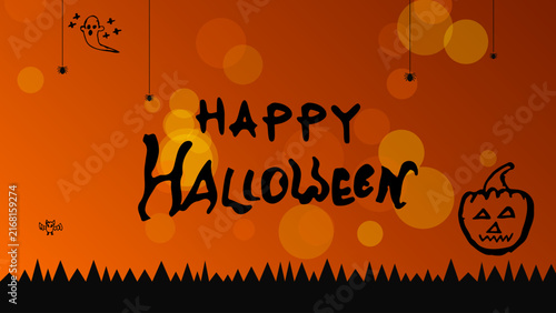 Happy Halloween Hand Drawn Spooky Background