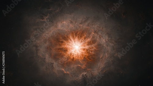 A star-filled nebula with a bright central core.