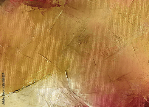 Luminous Gilded Impasto Canvas Study