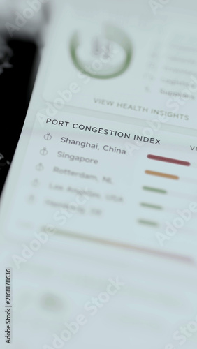 Photography Five port congestion bars on tablet dashboard