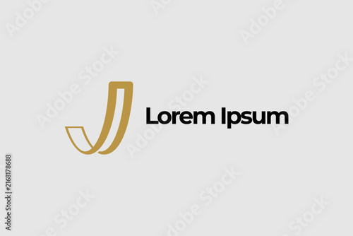 Abstract letter J monogram vector logo template