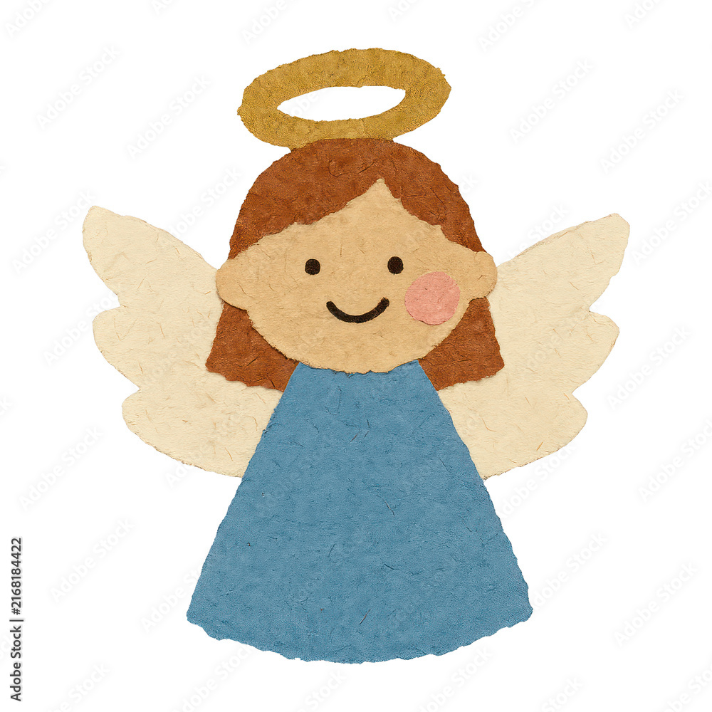 Naklejka premium PNG Cute angelic figure illustration.