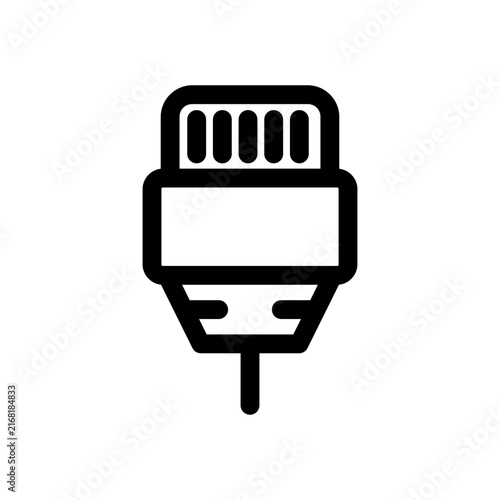 Ethernet network cable RJ45 hardware connector line icon
