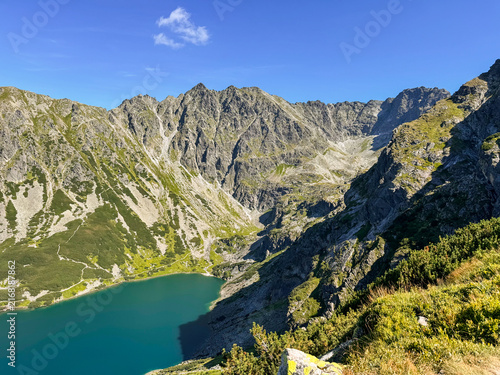 Photography mountain lake and mountains