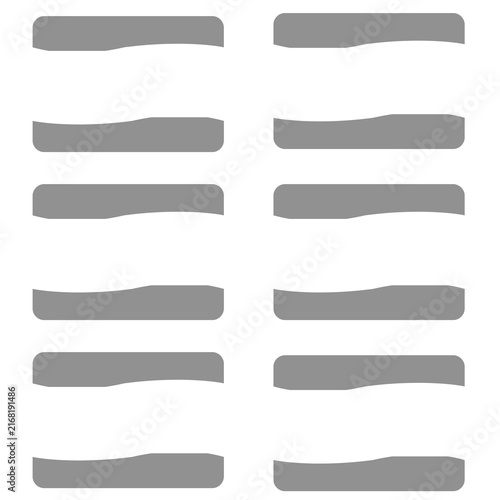 Obraz na płótnie Minimal Wave Label Collection Set in Monochrome