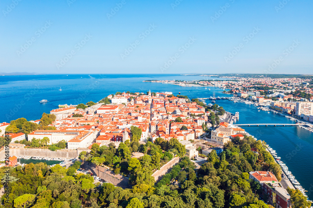 Naklejka premium Panoramic view of historic peninsula and City of Zadar in Dalmatia, Croatia